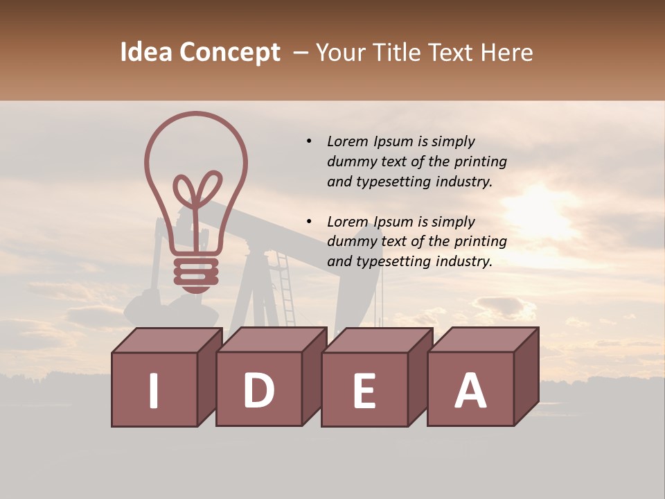 Drill Gas Crude PowerPoint Template