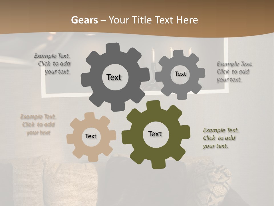 Furniture Elegant Living PowerPoint Template