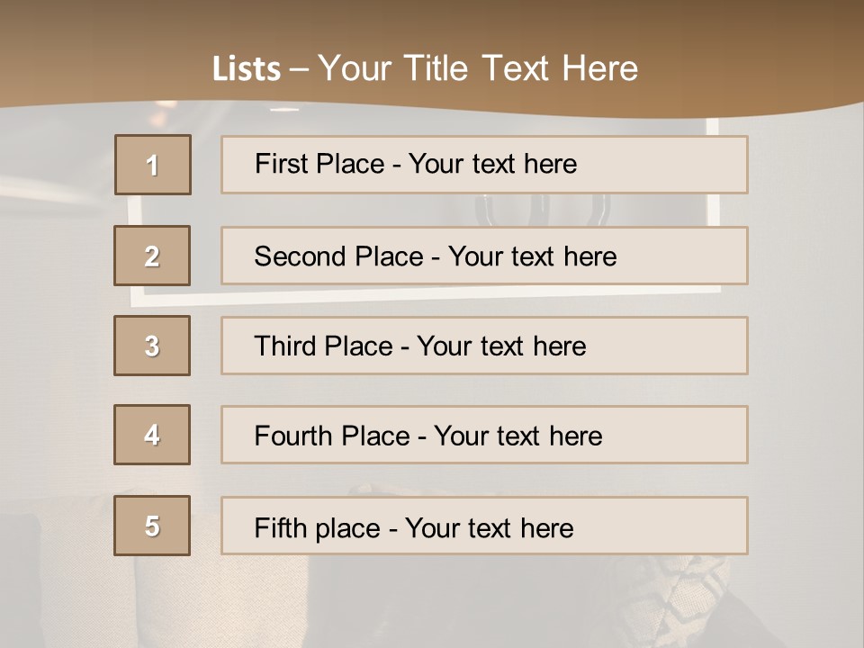 Furniture Elegant Living PowerPoint Template