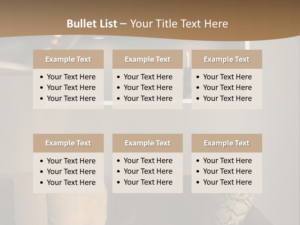 Furniture Elegant Living PowerPoint Template