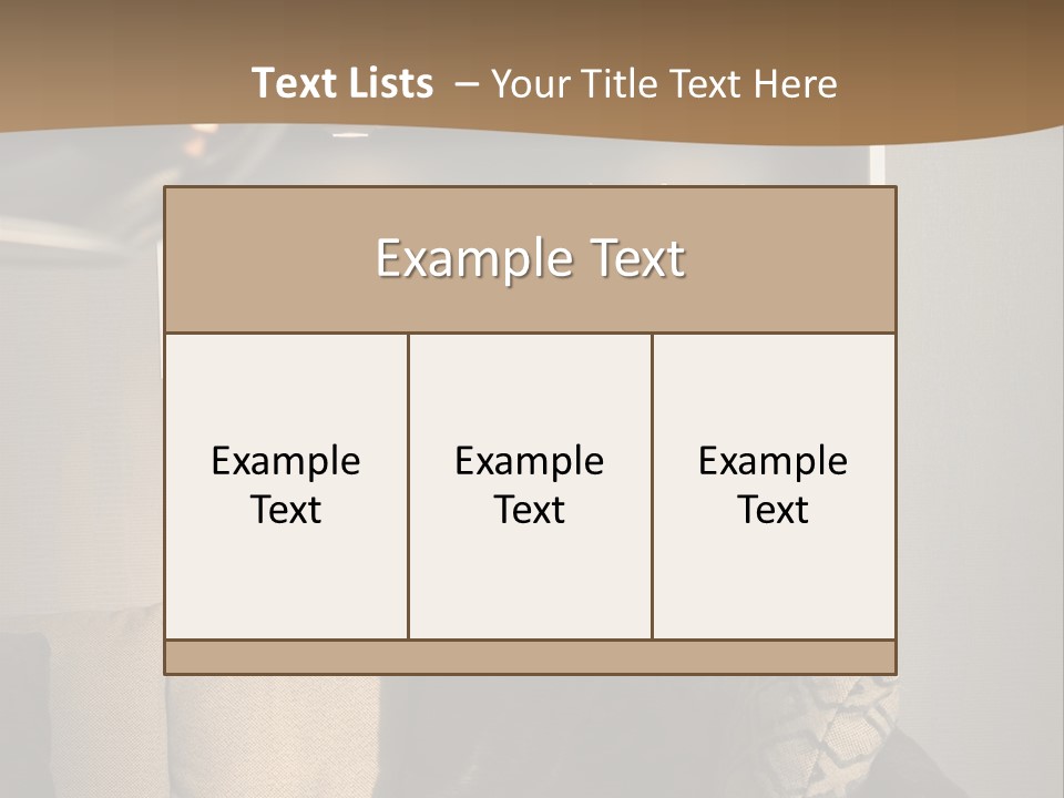 Furniture Elegant Living PowerPoint Template