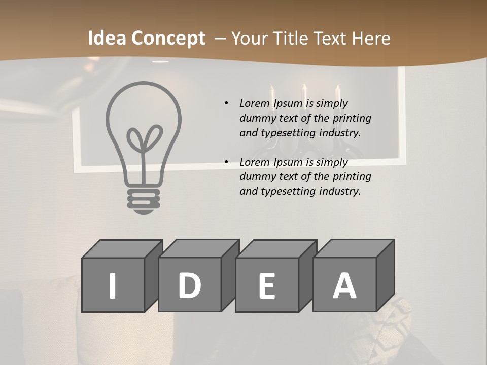 Furniture Elegant Living PowerPoint Template