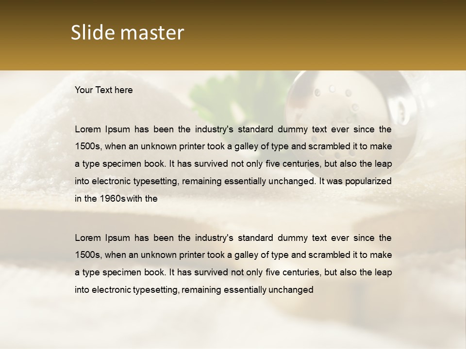 Organic White Cook PowerPoint Template