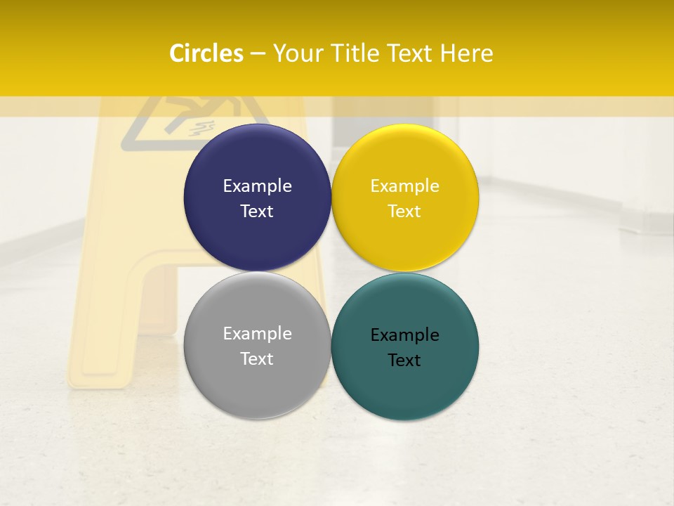 Corridor Warning Sign Fall PowerPoint Template