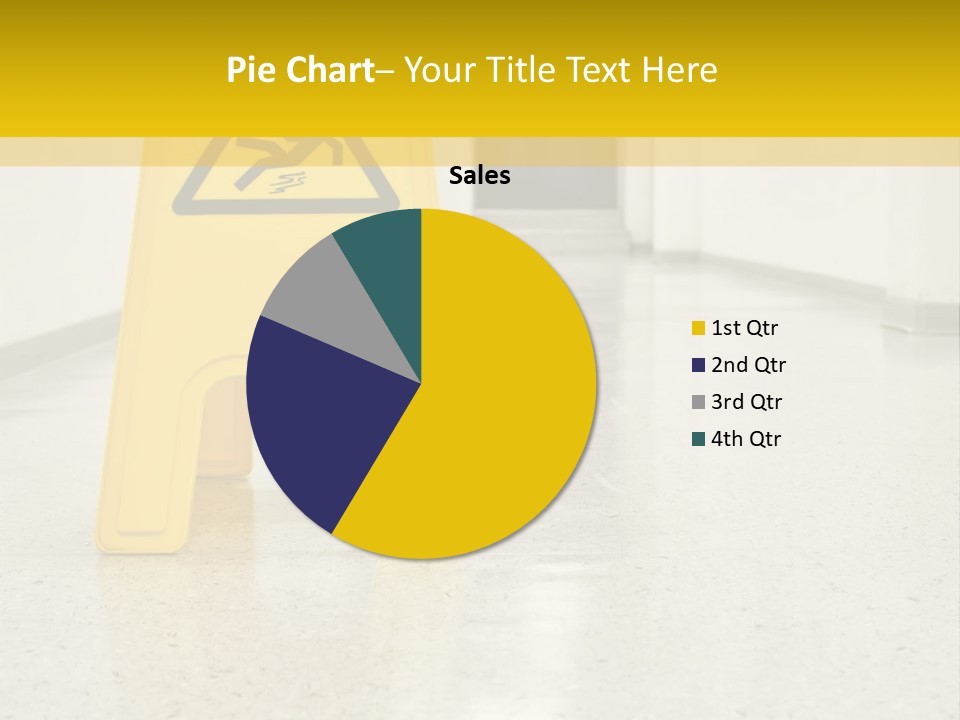 Corridor Warning Sign Fall PowerPoint Template