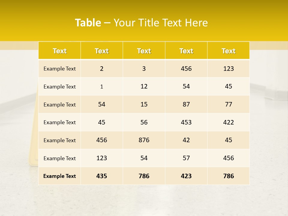 Corridor Warning Sign Fall PowerPoint Template
