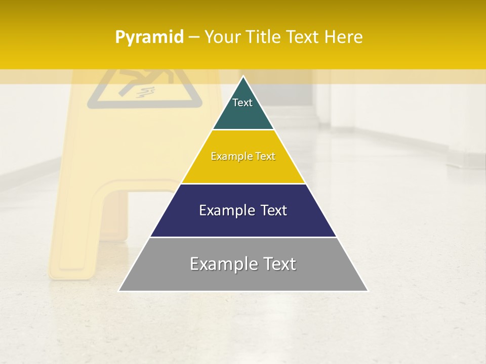 Corridor Warning Sign Fall PowerPoint Template