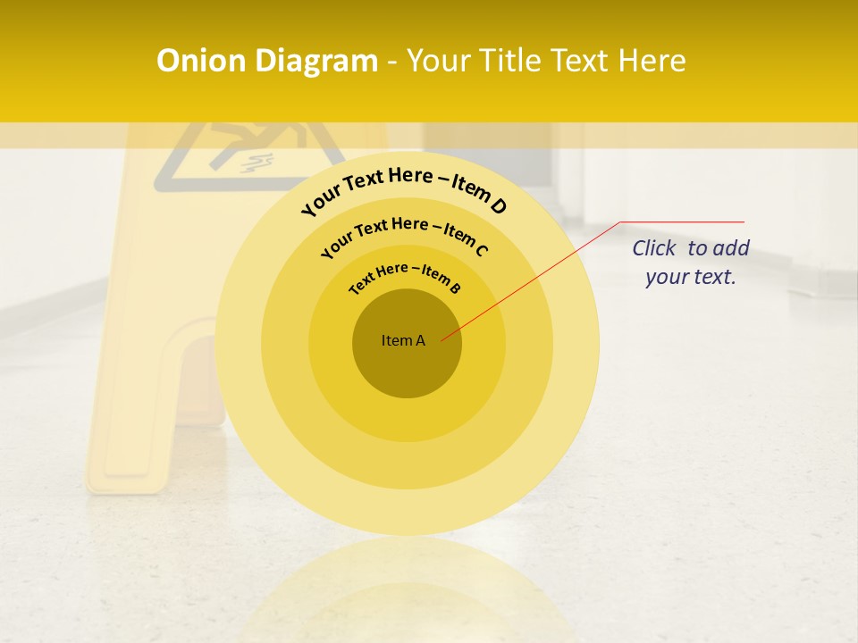 Corridor Warning Sign Fall PowerPoint Template