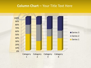 Corridor Warning Sign Fall PowerPoint Template