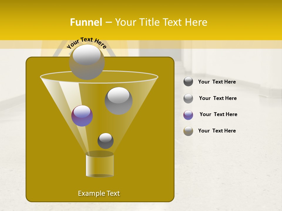 Corridor Warning Sign Fall PowerPoint Template