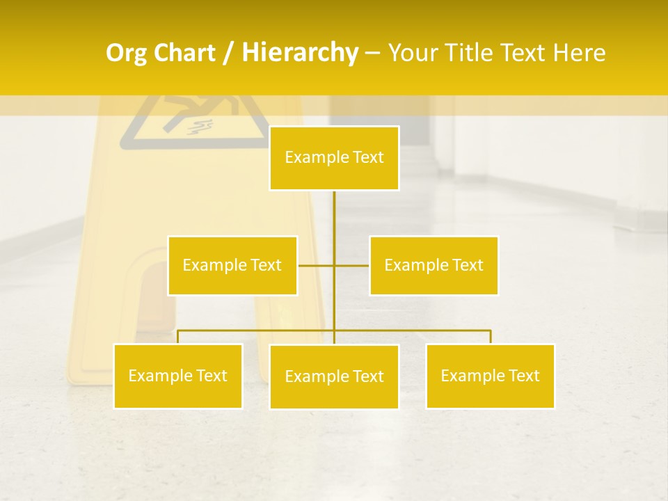 Corridor Warning Sign Fall PowerPoint Template
