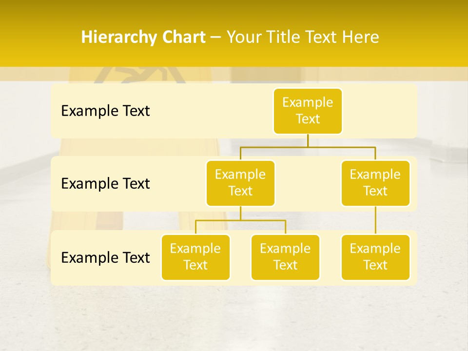 Corridor Warning Sign Fall PowerPoint Template