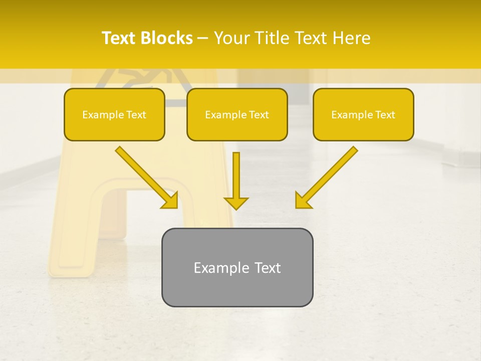 Corridor Warning Sign Fall PowerPoint Template