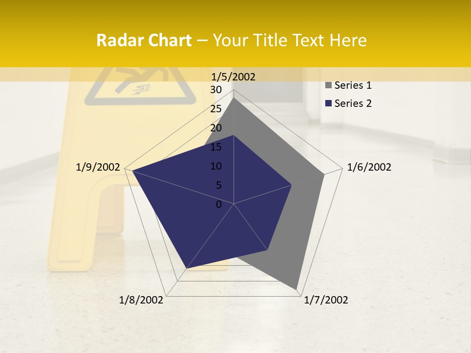 Corridor Warning Sign Fall PowerPoint Template