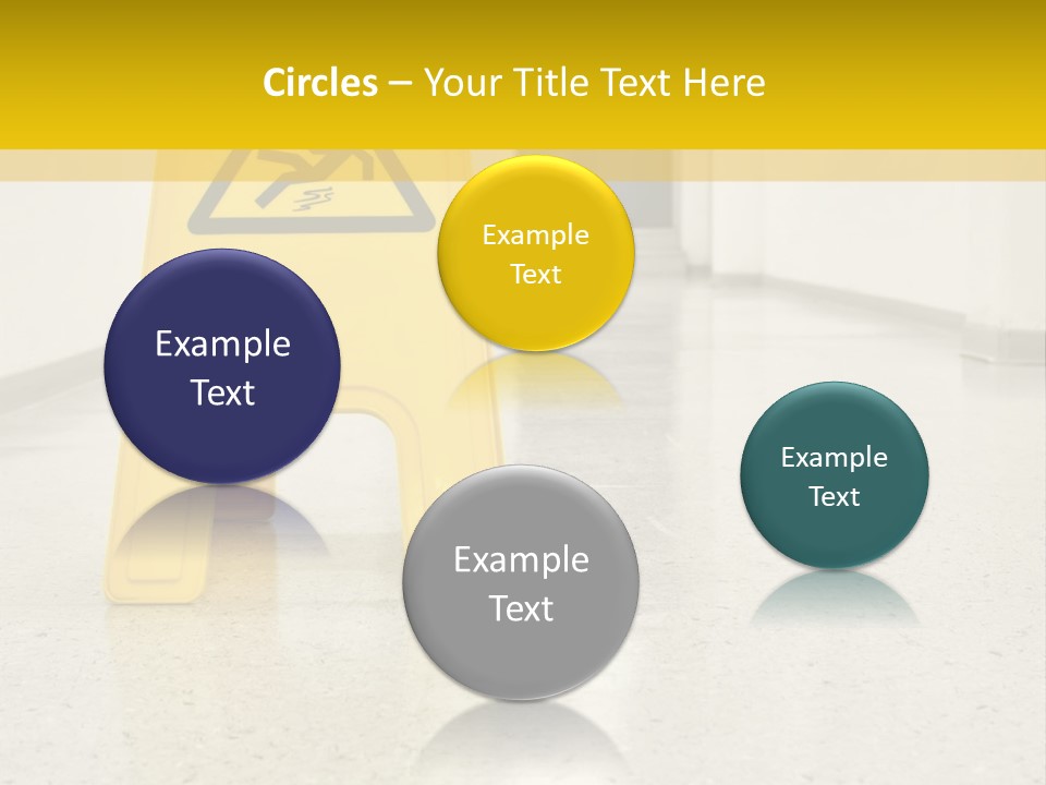 Corridor Warning Sign Fall PowerPoint Template