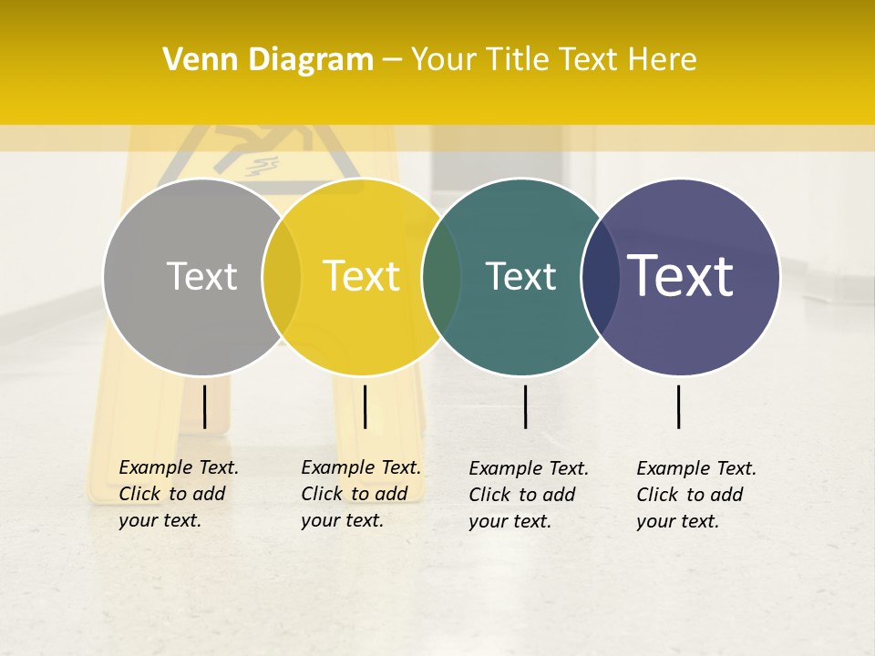 Corridor Warning Sign Fall PowerPoint Template