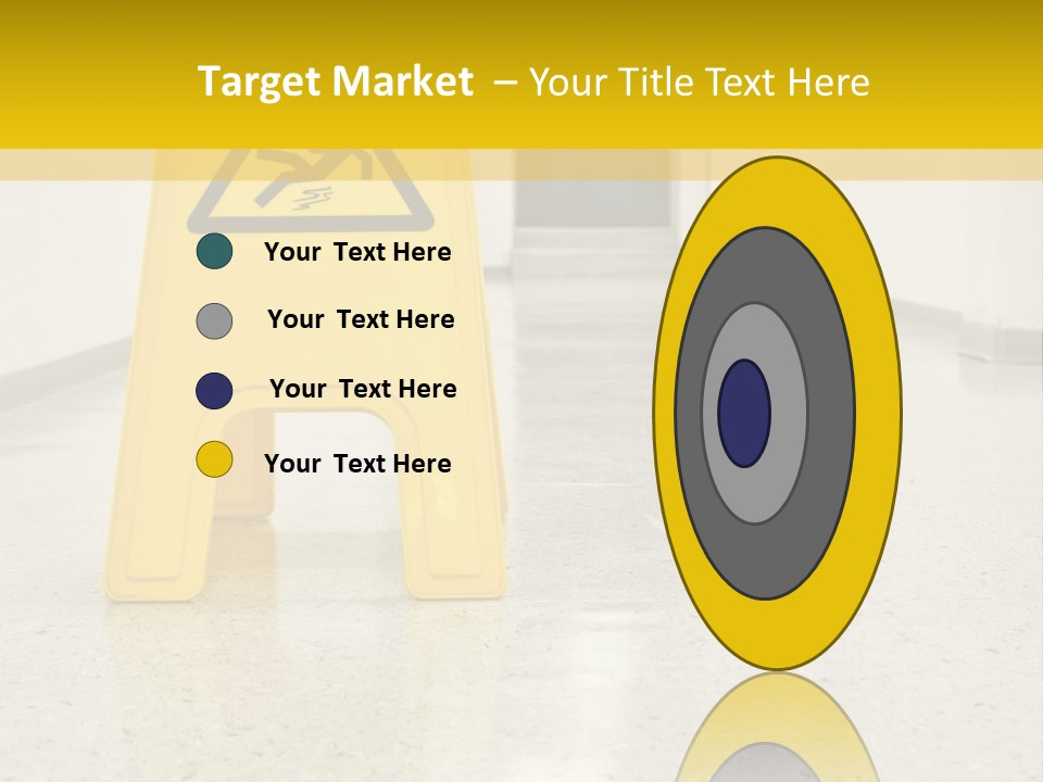 Corridor Warning Sign Fall PowerPoint Template