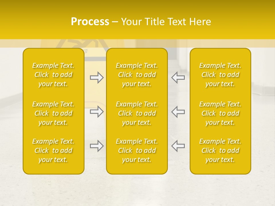 Corridor Warning Sign Fall PowerPoint Template