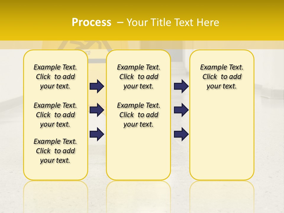 Corridor Warning Sign Fall PowerPoint Template