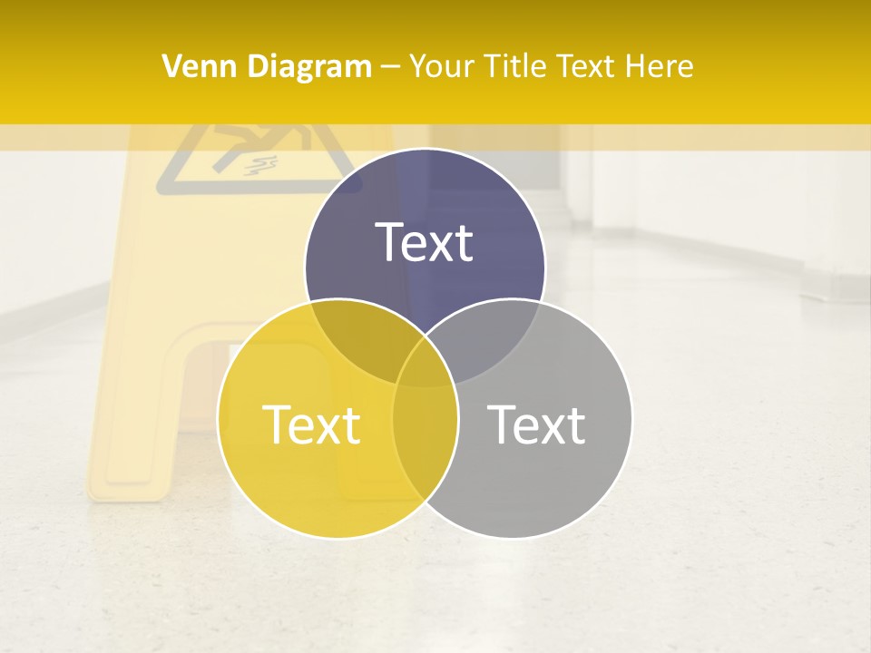 Corridor Warning Sign Fall PowerPoint Template