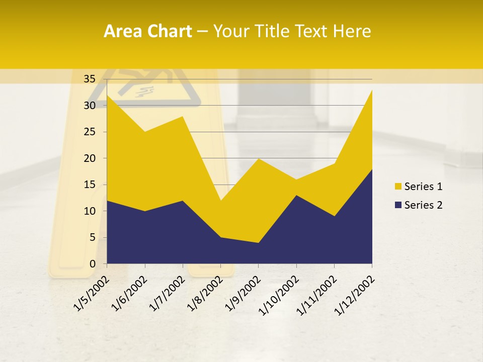 Corridor Warning Sign Fall PowerPoint Template