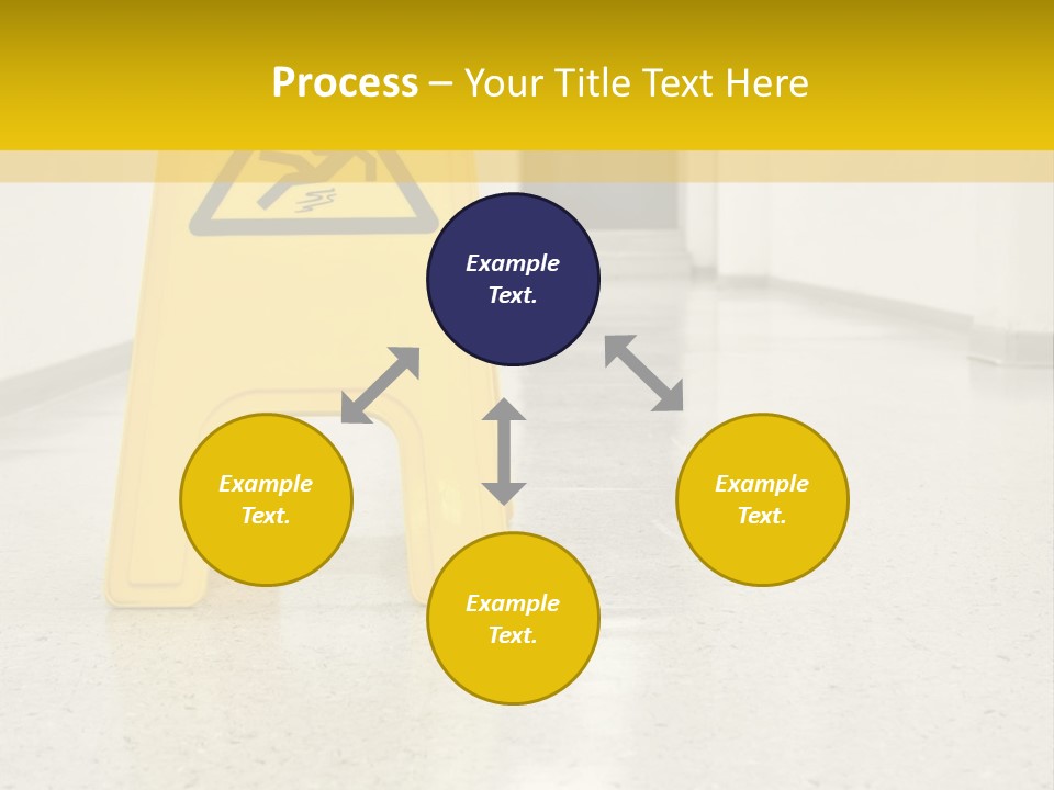 Corridor Warning Sign Fall PowerPoint Template