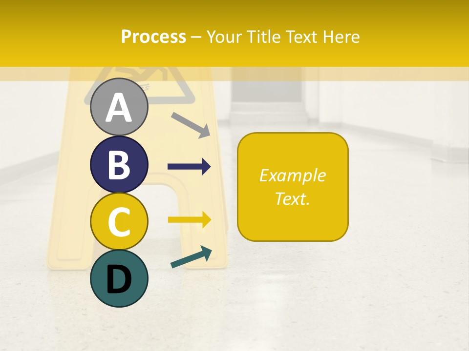 Corridor Warning Sign Fall PowerPoint Template