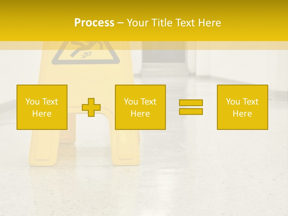 Corridor Warning Sign Fall PowerPoint Template