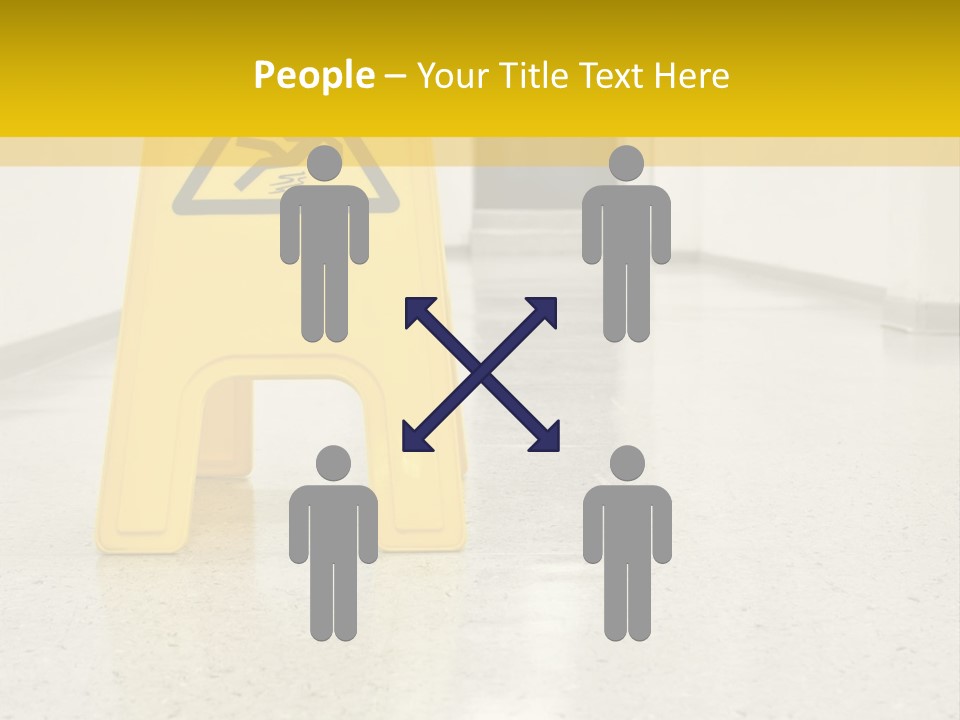 Corridor Warning Sign Fall PowerPoint Template