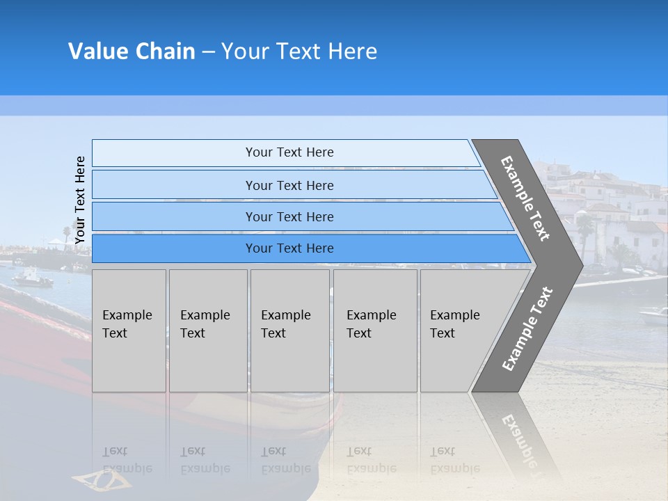 Palm Houses Sea PowerPoint Template