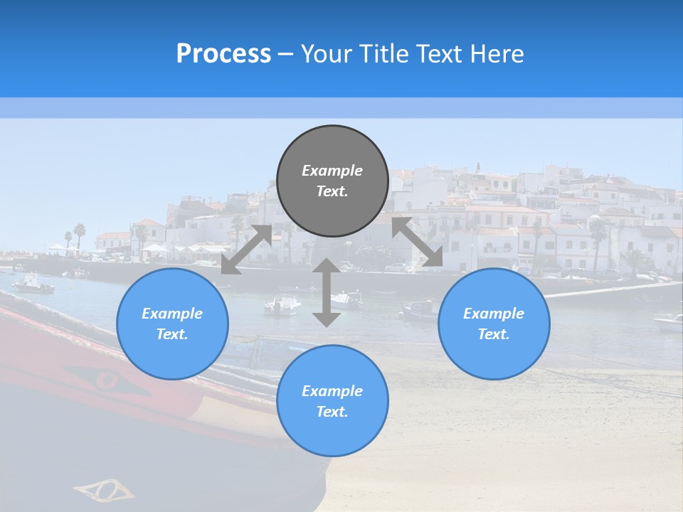 Palm Houses Sea PowerPoint Template