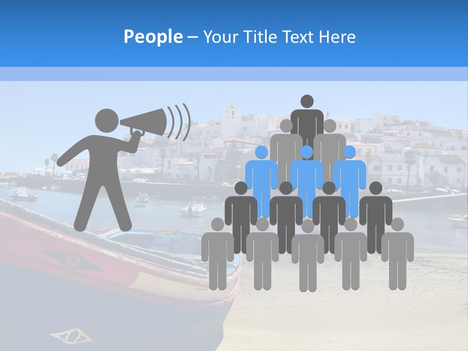 Palm Houses Sea PowerPoint Template