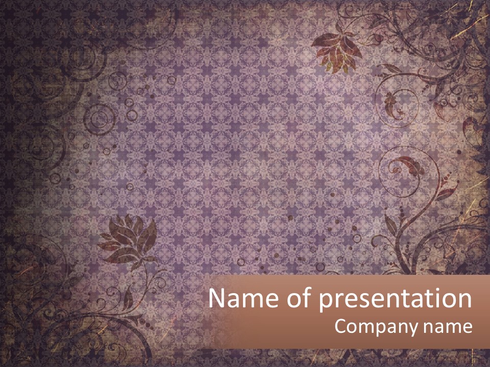 Tiled Aged Decor PowerPoint Template