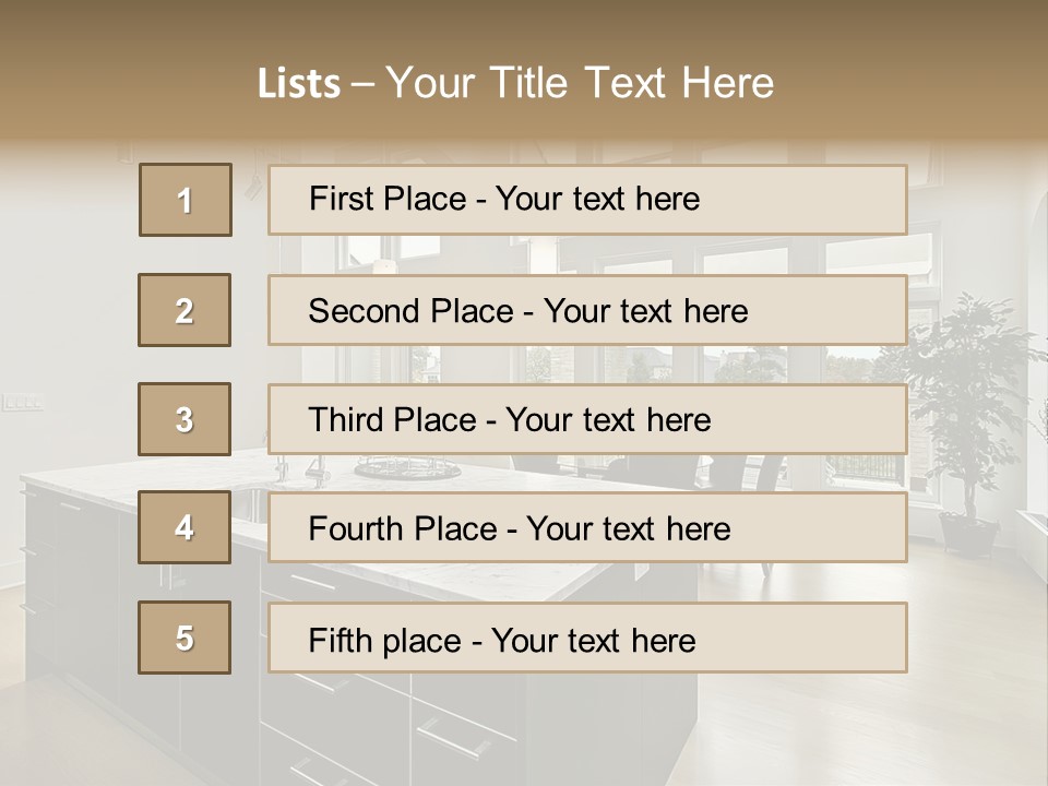 Floor Residence Furnishings PowerPoint Template