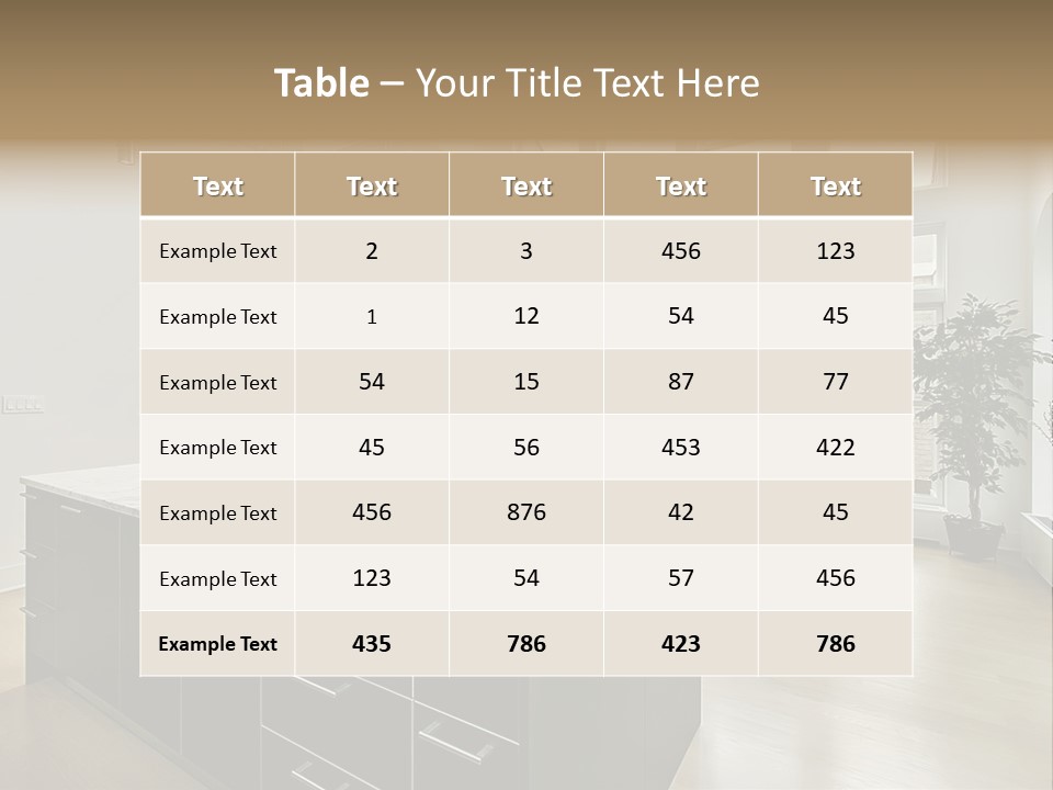 Floor Residence Furnishings PowerPoint Template