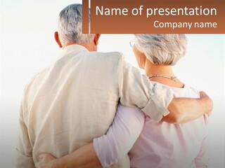 A Couple Of People That Are Standing Next To Each Other PowerPoint Template