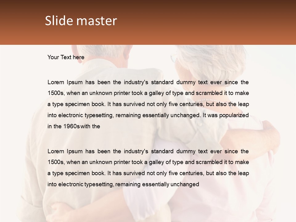 A Couple Of People That Are Standing Next To Each Other PowerPoint Template