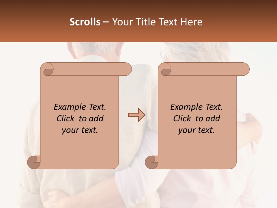 A Couple Of People That Are Standing Next To Each Other PowerPoint Template