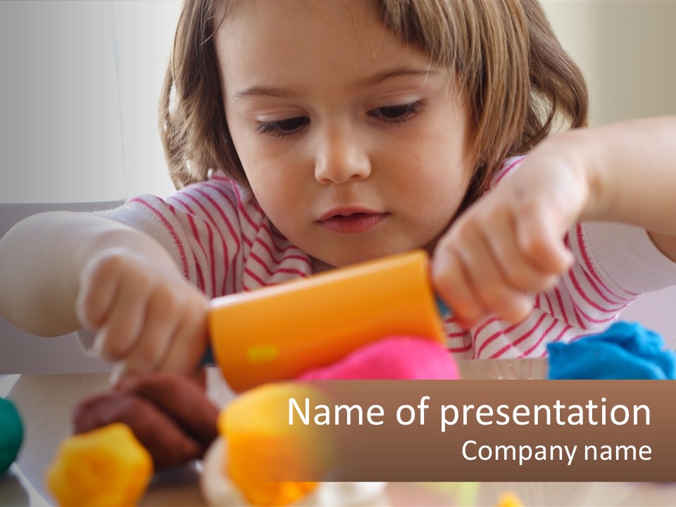 Toy Girl Childhood PowerPoint Template