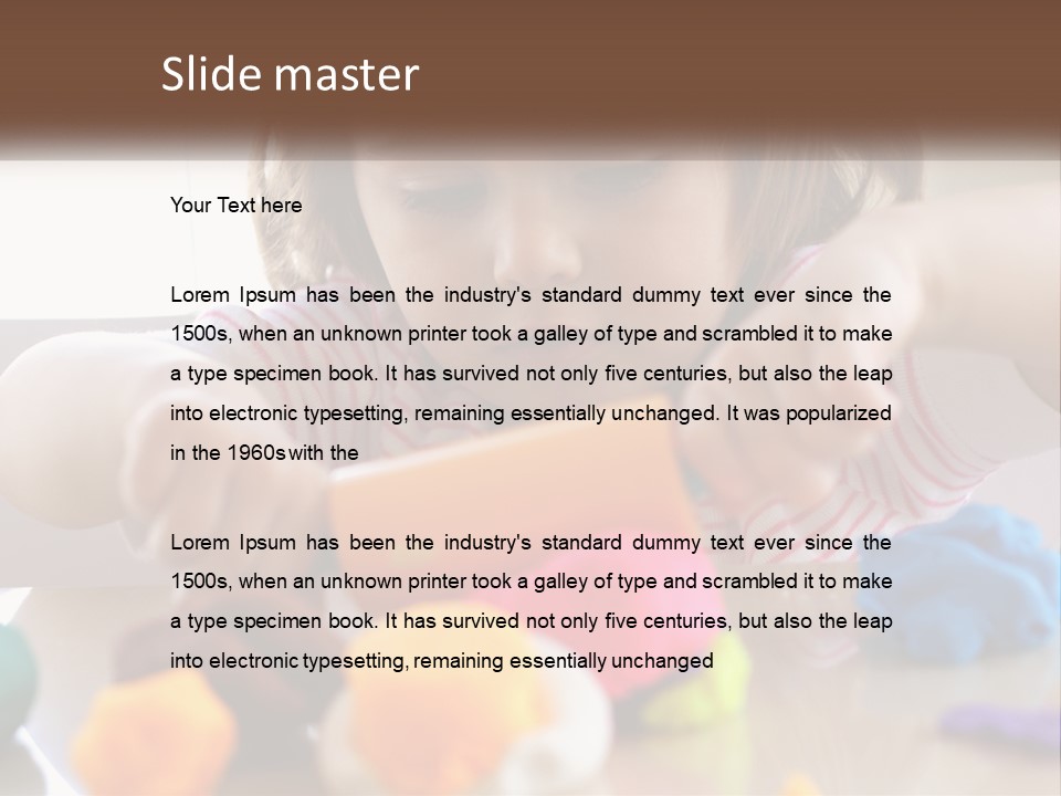 Toy Girl Childhood PowerPoint Template