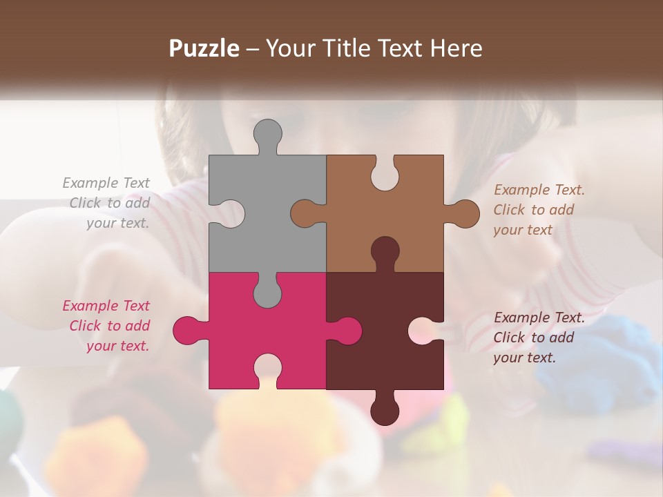 Toy Girl Childhood PowerPoint Template