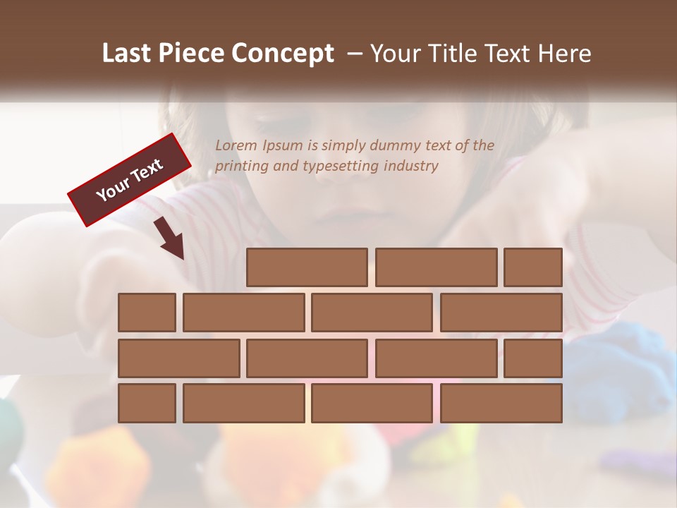 Toy Girl Childhood PowerPoint Template