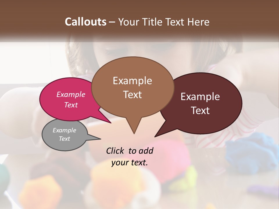 Toy Girl Childhood PowerPoint Template