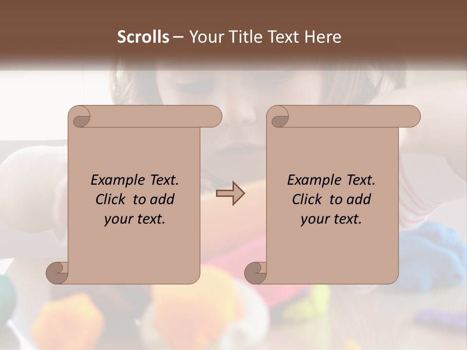 Toy Girl Childhood PowerPoint Template