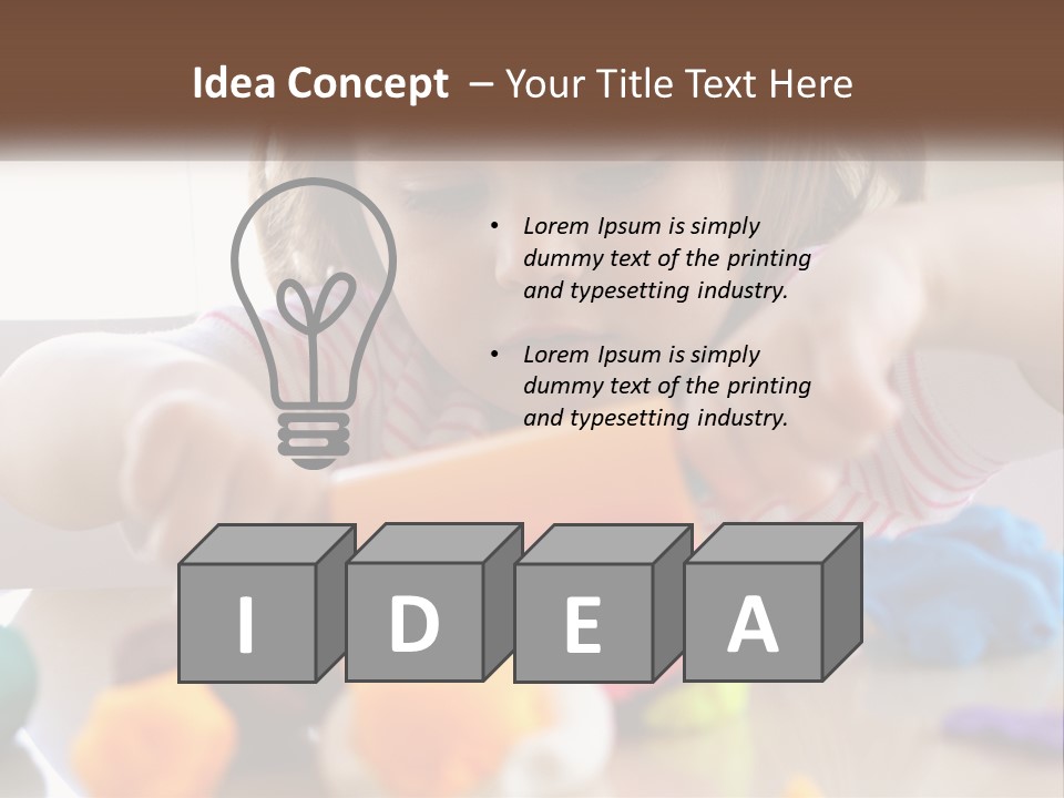 Toy Girl Childhood PowerPoint Template