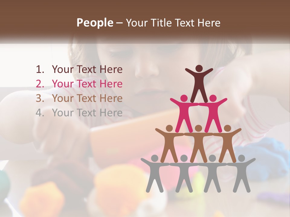 Toy Girl Childhood PowerPoint Template