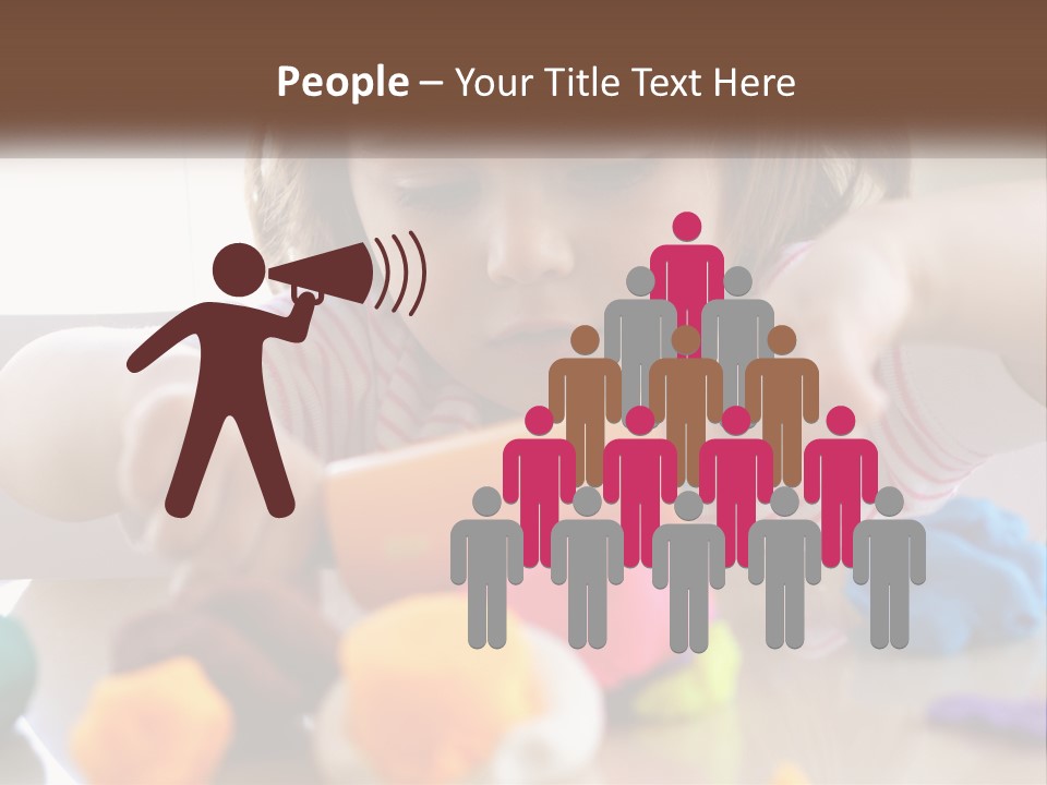 Toy Girl Childhood PowerPoint Template