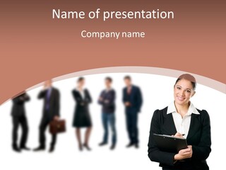 Young Office Job PowerPoint Template