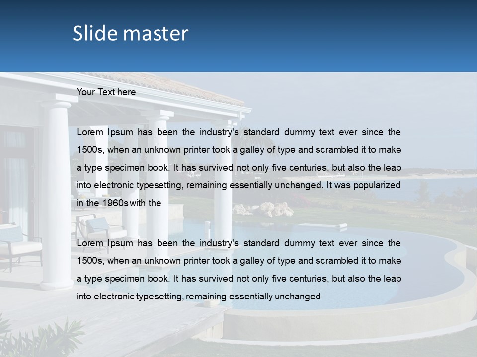 Ocean Luxury Saint Maarten PowerPoint Template