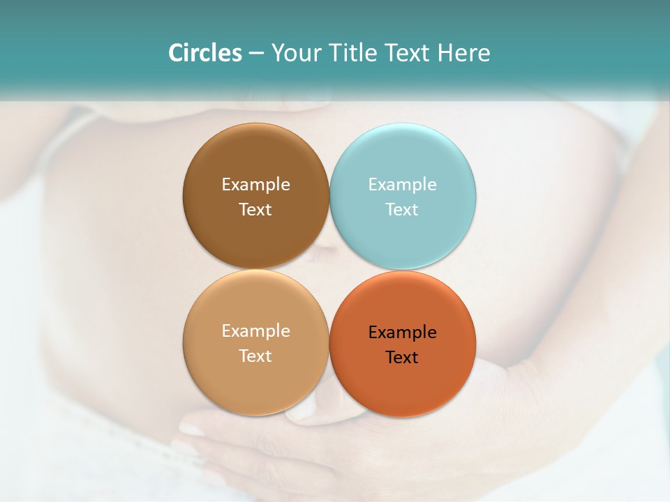 A Pregnant Woman Holding Her Belly With Her Hands PowerPoint Template